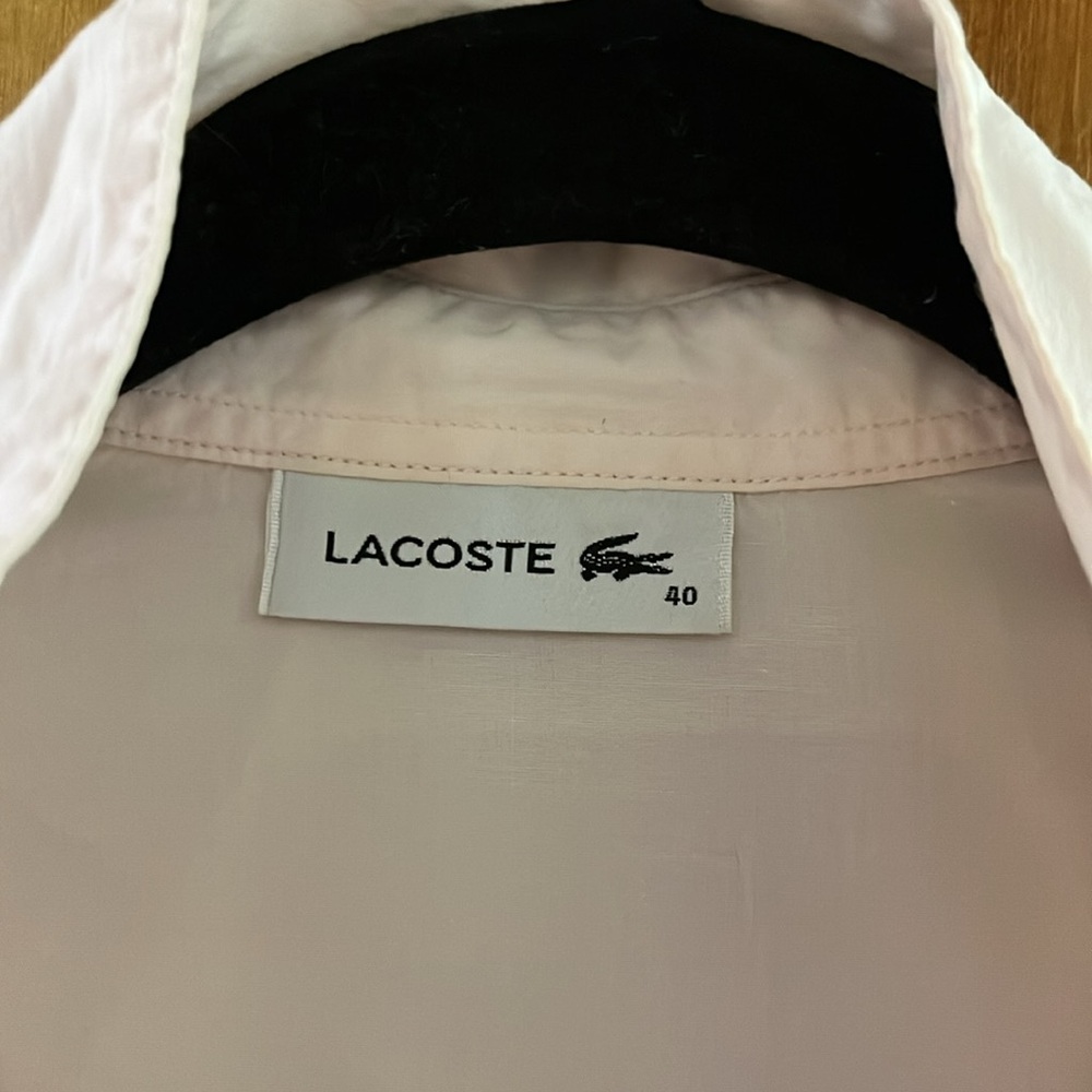 Lacoste - Woman’s Light Pink Dress Shirt - Stretch - Size 40/medium - Picture 2 of 7